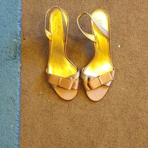 NWOT J. Crew Satin Kitten Heels in Taupe and Gray